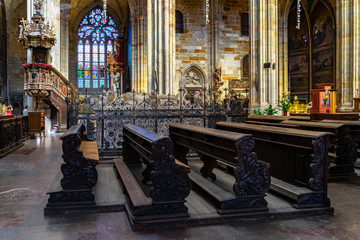 Fototapeta na wymiar Saint Vitus Cathedral Prague in Czech Republic.