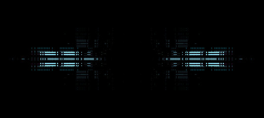 Fototapeta premium Complex technology background illustration. Multi layered render. Abstract Data processing.