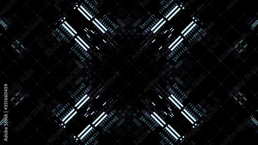 Poster complex technology background illustration. multi layered render. abstract data processing.