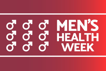 Men’s Health Week. Holiday concept. Template for background, banner, card, poster with text inscription. Vector EPS10 illustration.