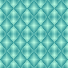 Seamless rhombus pattern in gradient turquoise colors. Abstract geometric tile background. Calm color