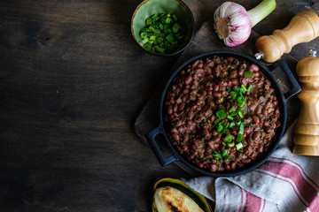 Traditional georgian lobio dish