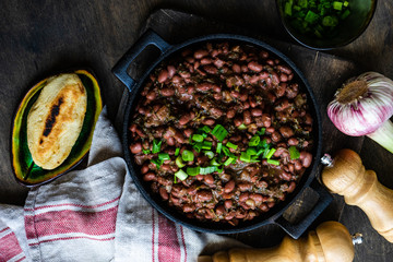 Traditional georgian lobio dish
