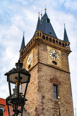 Fototapeta na wymiar Old Town City Hall Prague in Czech Republic.