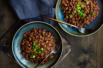 Traditional georgian lobio dish