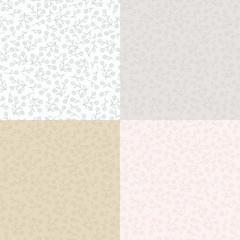 Fototapeta premium Seamless pattern with hand drawn flowers, vector illustration