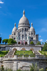 Paris, France - May 20, 2020: Basilica Sacre Coeur in Montmartre in Paris