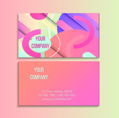 
beautiful business cards with a design of geometric shapes