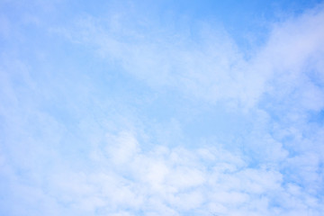 Blue sky with clouds, copy space