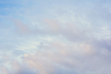Blue sky with clouds, copy space