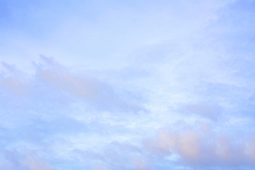 Blue sky with clouds, copy space