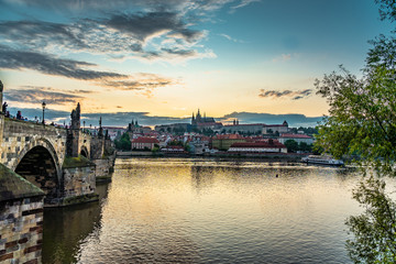 Charles Bridge Prague in Czech Republic.