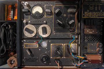 old military radio equipment, it's very old, from the war