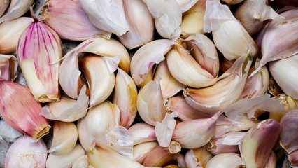 Background from the cloves of garlic.