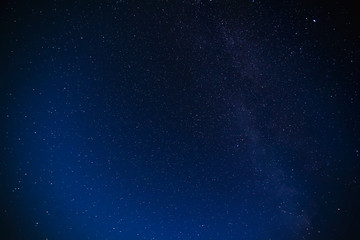 Meetings of stars in the milky way are visible in the dark night sky