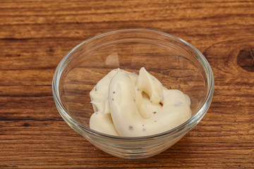 Caesar cream sauce with parmesan and herbs