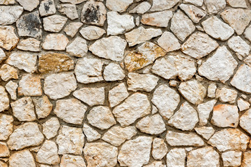 Irregular clear stone wall