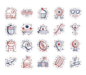 bundle of usa set icons