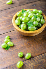 green gooseberries in a plate