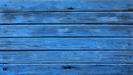 freshly painted blue wood floor