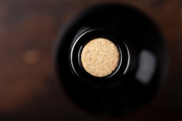 bottle of wine with cork