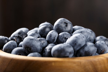 ripe blueberries close-up