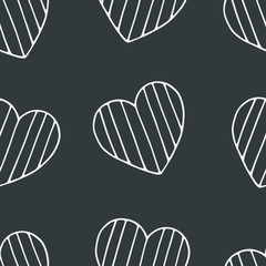 Seamless doodle pattern with hearts. Hand drawn illustration for cards, posters, banners, textile and other design. Valentine's day pattern.