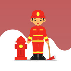 illustration of the type of fireman