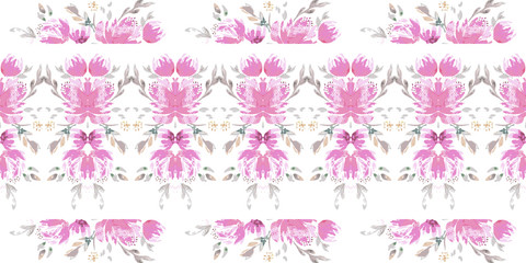 Vintage flower native pattern. Abstract ornate bohemian element. Folk american flowers. Print flower.