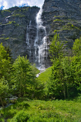 majestic landscape at Lauterbrunnen valley, Switzerland