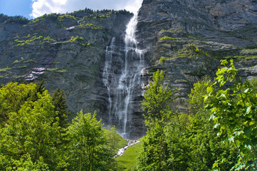 majestic landscape at Lauterbrunnen valley, Switzerland
