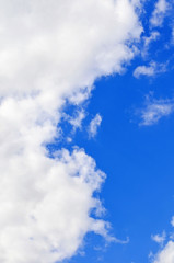 
white clouds in the blue sky