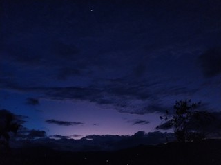 Obraz na płótnie Canvas night sky with clouds