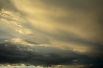 Fototapeta premium Lowering sky, gray clouds, abstract background