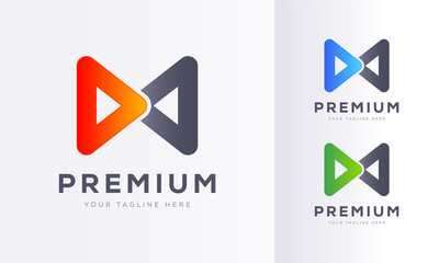 Triangle Arrow Modern M Letter Logo vector Illustration for Company Business