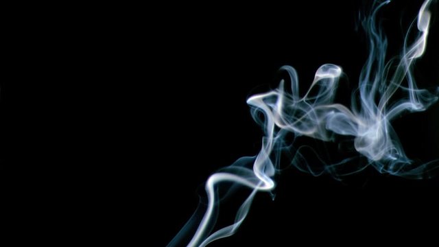 Smoke of incense in super slow motion
