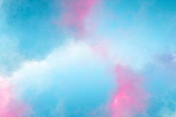 Abstract fractal background in the form of blue and pink clouds and is suitable for use in projects of imagination, creativity and design.м