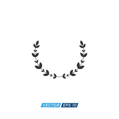 Laurel Wreath Icon Design Vector