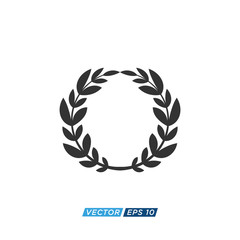 Laurel Wreath Icon Design Vector