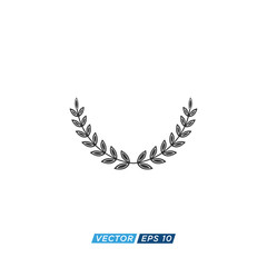 Laurel Wreath Icon Design Vector