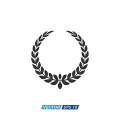 Laurel Wreath Icon Design Vector