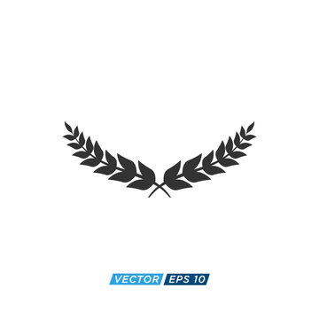 Laurel Wreath Icon Design Vector
