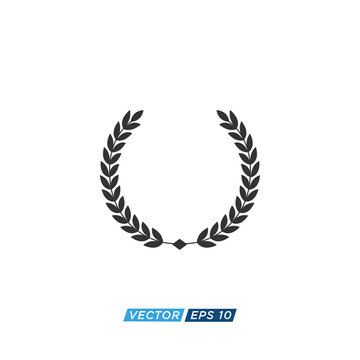 Laurel Wreath Icon Design Vector