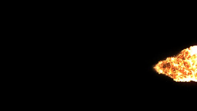 Little flame moving in slow motion