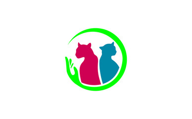 DogCat Pet Shop Vector Logo Template. This logo could be use 
as logo of pet shop, pet clinic, or others
