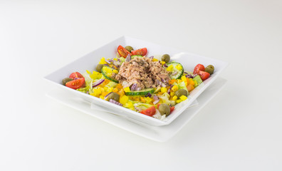 salat with with tuna and vegetables