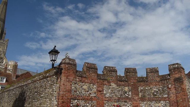 Approaching St Richards Walk and revealing the magnificent historic Chichester Cathedral. 