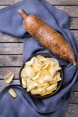 Yucca, yuca, cassava, manioca, mandioca chips