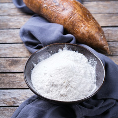 Yucca, yuca, cassava, manioca, mandioca flour