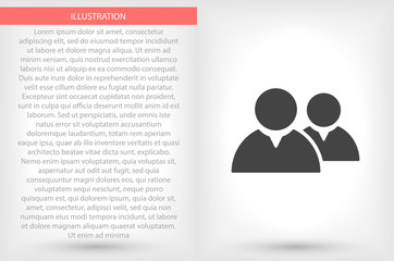 Human vector icon , lorem ipsum Flat design